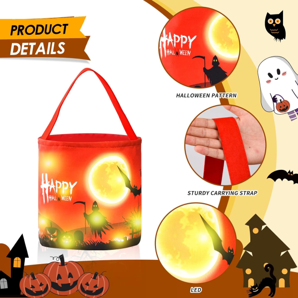 1 stk. Halloween slikposer, slikpose i non-woven stof, S