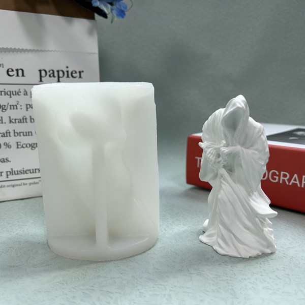 Silikon stearinlys, 3D kube mystisk kriger stearinlys produsert