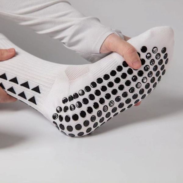 Par med halkfria sportstrumpor för fotboll, halkfria fotbollsstrumpor med grepp, unisex strumpor för sport och fritid med gummi