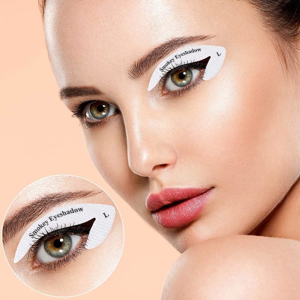 24 stk Eyeliner Stencils Kit Øyesminke Mal Stickers Non-woven Eyeliner Mal Kort Eyeliner Forming Verktøy