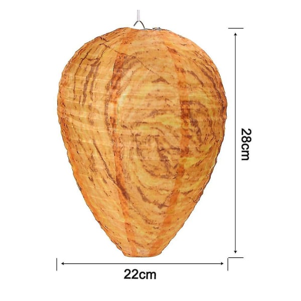 4 stk. vandtætte hvepsebo-lokkefugle hængende hvepseafskrækkende midler falsk klud hvepsebo giftfri bi-lokkefugl afskrækkende middel til hjem og have udendørs（gul）