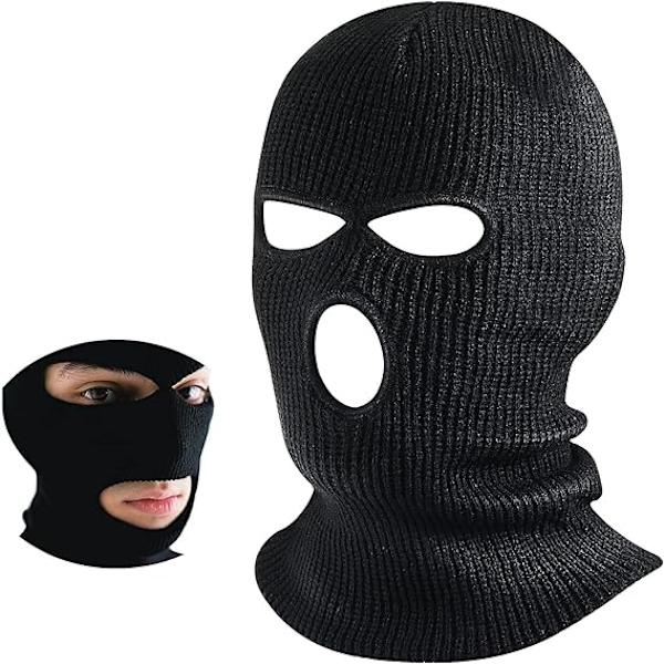 Neulotu kasvobalaclava 3-reikäinen kasvobalaclava kokokasvobalaclava