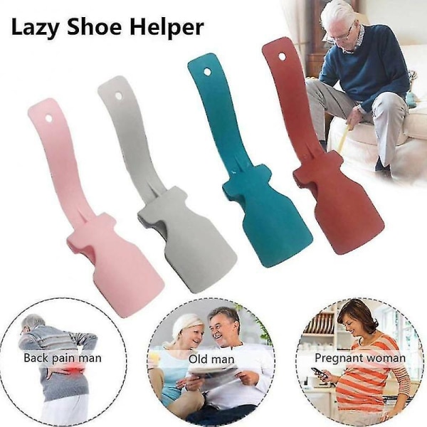 2st Lazy Unisex Wear Shoe Horn Helper Shoehorn Shoe Lätt att ta av och på Sko Stabil Slip Aid Hushållens dagliga nödvändigheter Verktyg