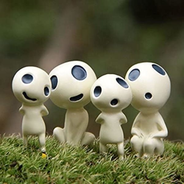 4 st/förpackning Princess Mononoke Träalver Mikrolandskap Trädgårdsskötsel D