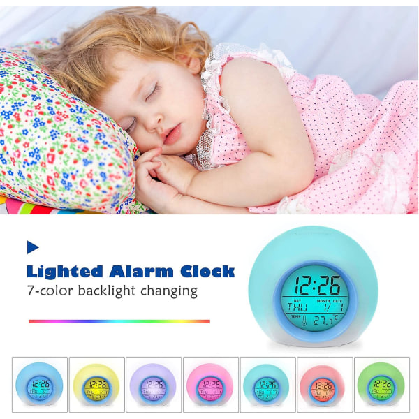 Digital väckarklocka, digital klocka väckarklocka med LED digital väckarklocka tid temperatur display, väckarklocka snooze reseväckarklocka