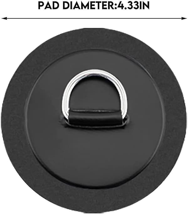 4 st Kayak Rund D-ring Repband Spänne Sailor Förvaring Elastiska Öglor Haka