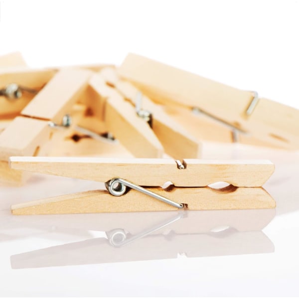 20x Wooden Clothes Pegs - Durable Wooden Clothes Pegs - Untreated