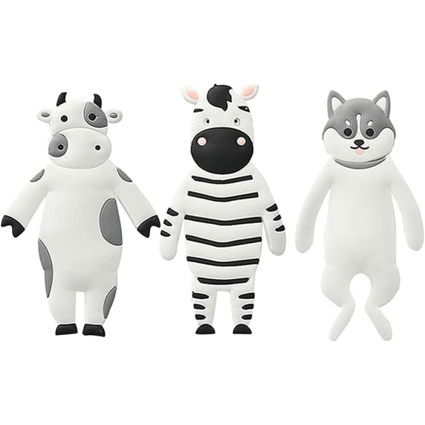 3 stk. Dekorative Dyre Kroge Vinyl Jern Sød Ko Zebra Hund Fri