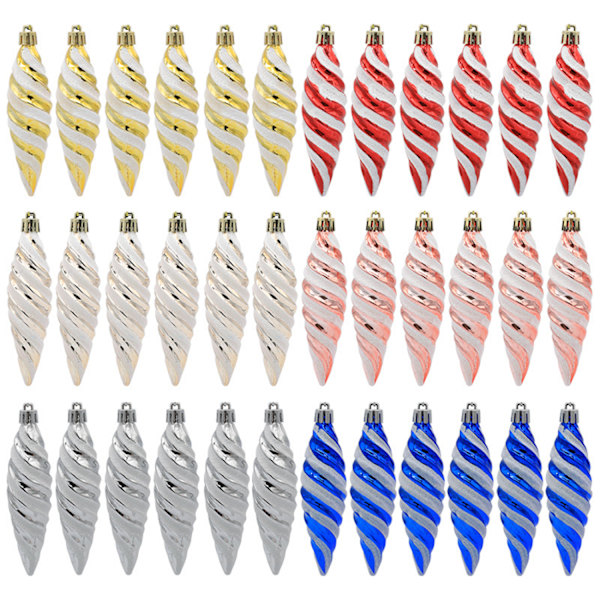 36-delad julgransprydnad julgransdekorationer