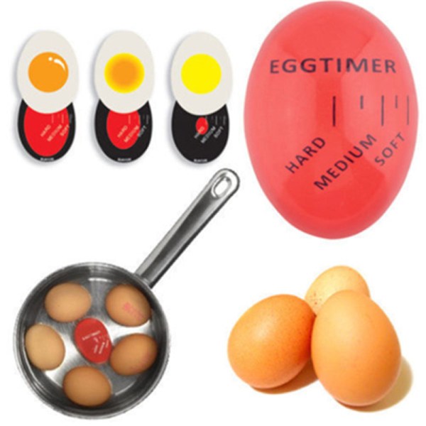 Egg Timer 2X Pakke - Fargeskiftende Indikator - Myk, Medium og H