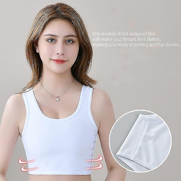 Naisten rintaliivit Tomboy Lesbian Corset Trans Vest Kesä Sivusolki Lyhyt Tank Top Alusvaatteet Shaper Bustier Rinta Binder（XL）