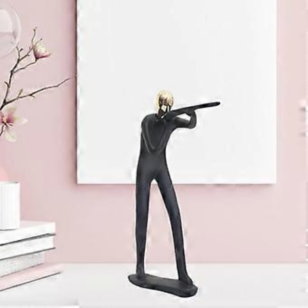 Abstrakt Sportfigur Kreativ Skulptur Sandsten Hylla Staty Ornament Semestergåva (Skytte) Shooting