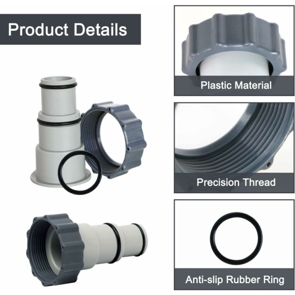 Swimmingpool Slange Adapter, 2 stk. Swimmingpool Adapter A, Intex Adapter A