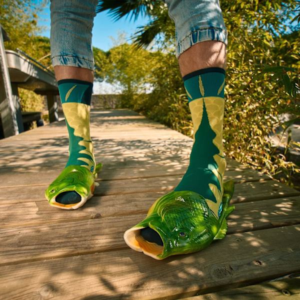 Fisk Flip Flops Tofflor Rolig Present, Unisex Sandaler, Bass Slides, Pool, Strand & Duschskor Herrar, Damer & Barn（32-33）