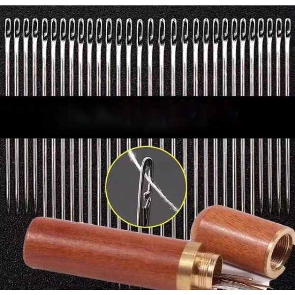 Golden Tail 12 Pieces Easy Threading Needles Blind Needles Open S