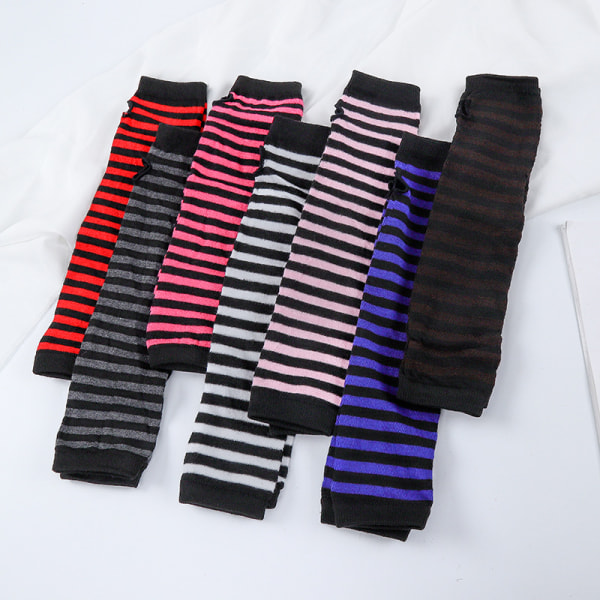 Sort+Rose Stripes+Sort+Mørkegrå Striber, 2-delte håndledshandsker