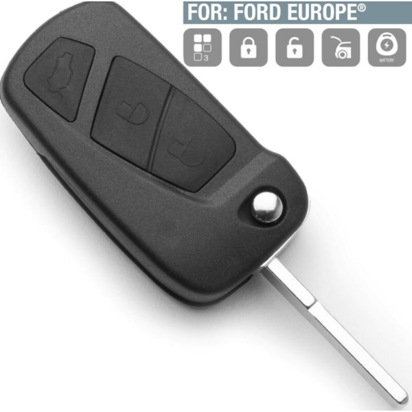 Ersättningsskal med 3 knappar till Ford ka