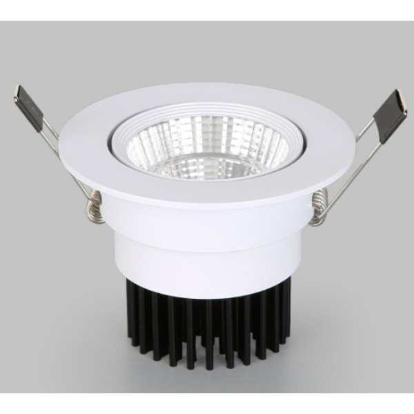 2 COB 5W spotlights (åbning: 65-75MM) loftslampe; indbygget loftslampe på bagvæggen i lobbygangen; varmt hvidt lys