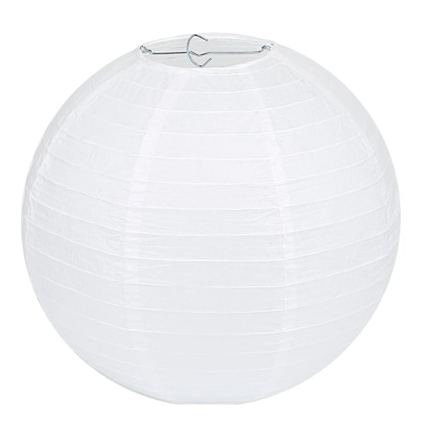 5 Pcs Paper Lantern  White Round Paper Lantern Lampshade（20cm）