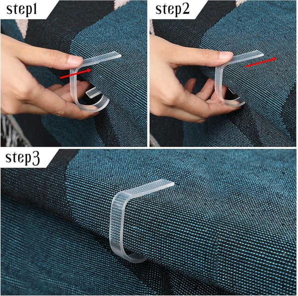 12 stycken klara plastduksklämmor Transparent bord