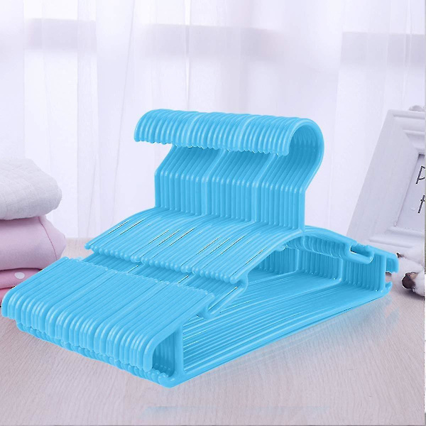 40-pack babyklädhängare, babyhängare för kläder, barnklädhängare, babyklädhängare, 27 x 15 cm, blå