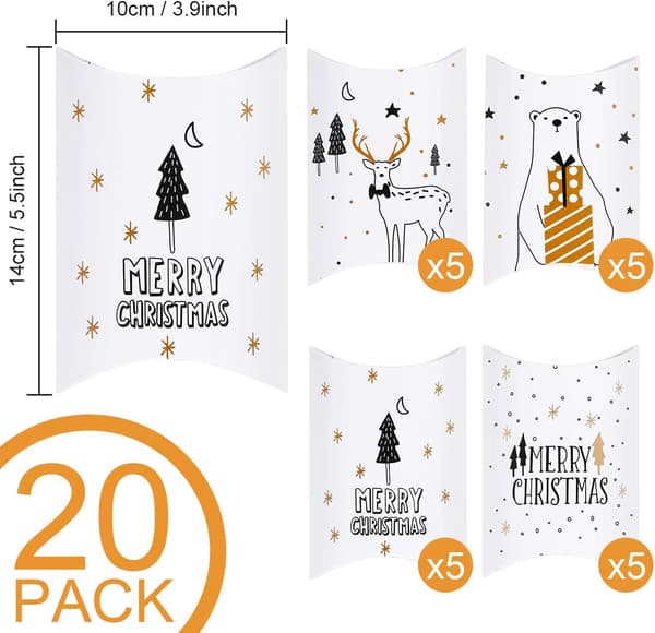 Julklappsaskar, 20 st julklappsaskar i kraftpapper