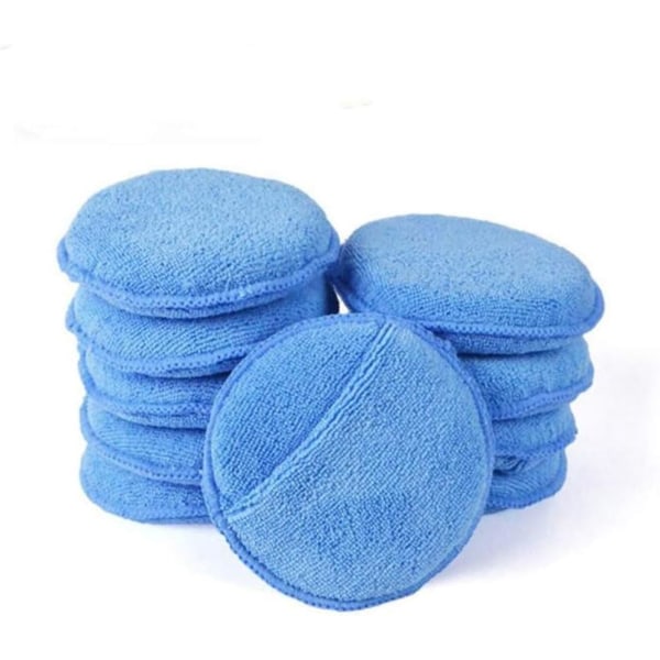 Polishing Sponge,10 Pieces 125mm Microfiber Wax Applicator Sponge