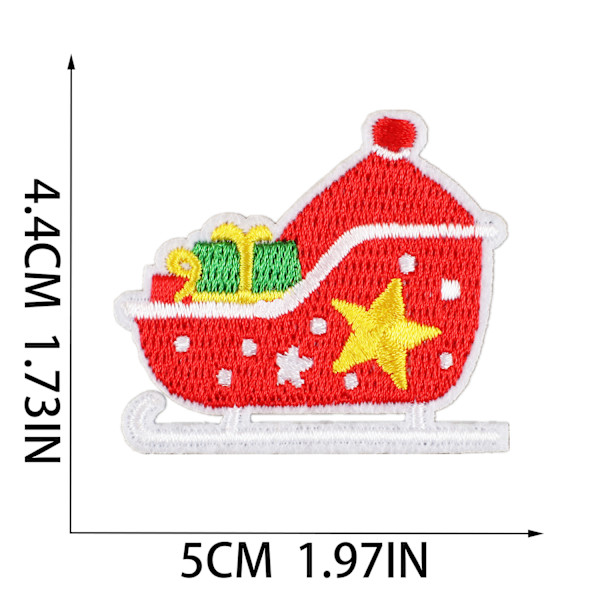 Set med 29 stycken broderade jultomte-lapp-patchar - pa