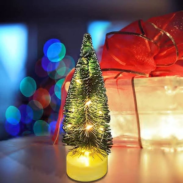 Mini kunstig juletre 25cm LED grønt juletre Smal