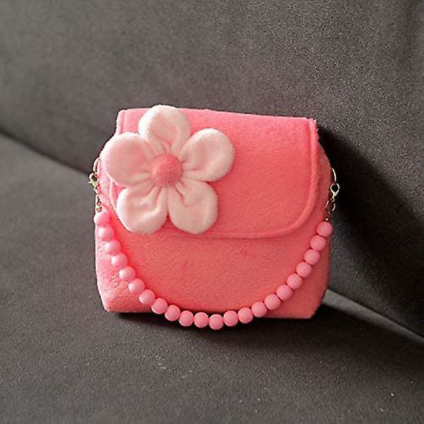 Söpö tyttöjen muodikas olkalaukku Prinsessa käsilaukut Kawaii kukkakuvioinen kolikkopussi pienille tytöille taaperoille ja esikoululaisille