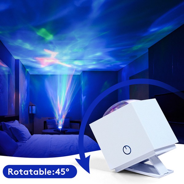 Svart projektor saltlampa nattlampa 2 i 1