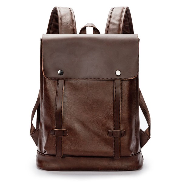 Laptop rygsæk daypack skole rejsetaske til arbejde læder retro