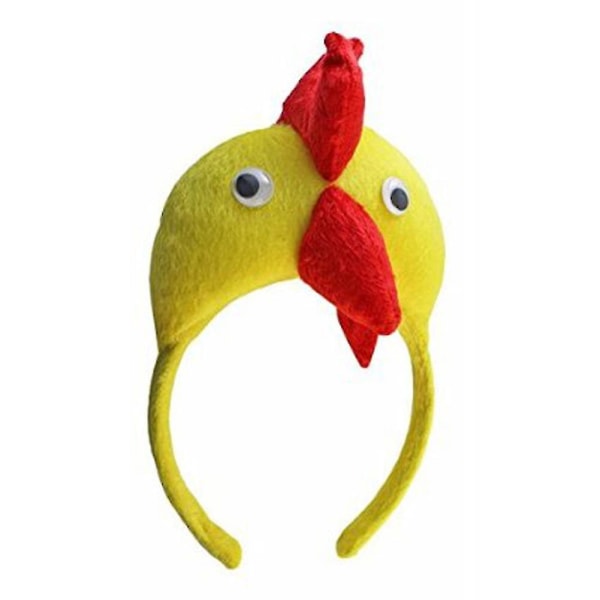 Halloween Yellow Red 3d Cock Chicken Headband Headdress Head Band Hoop Unisex Party Costume Decor