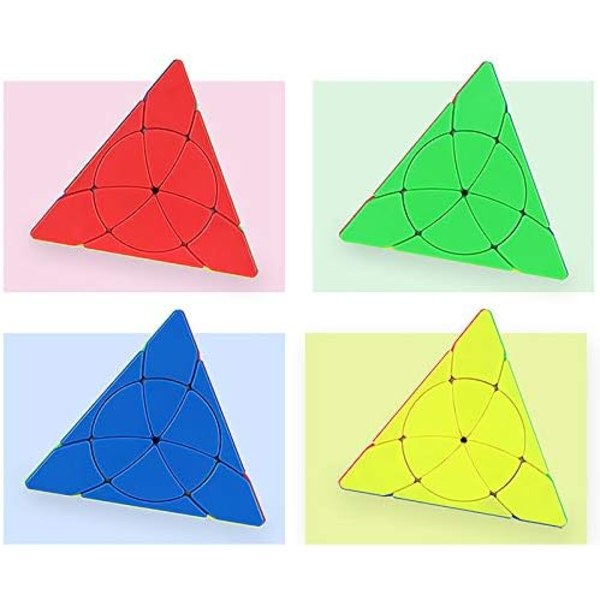 Petal Pyraminx Speed ??Cube Pyramid 3X3 Klistremerkeløs Puslespillkube T