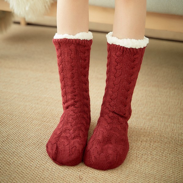 Hyggelige og varme sokker med anti-skrid