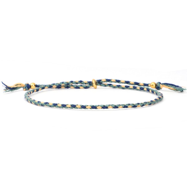 Flätad Armband, Färgglada Handgjorda Snöre Wrap Armband, Justerbar