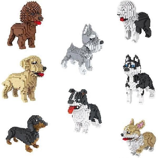 (Jul) Figur til samling med nanoblock (stil 5) Schnauzer