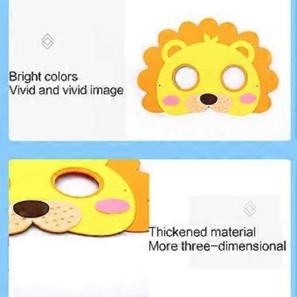 Djurmask för barn Handgjord Filtmask DIY Konst och hantverk, DIY Filt Djurmask för Halloween Dekorationer Födelsedagsfest Uggla modell Owl model