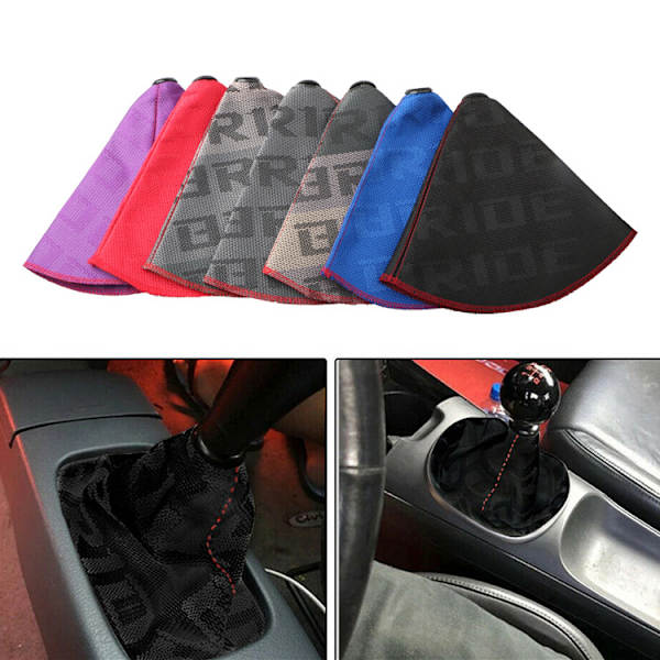 Racing Car Växelspaksskydd Växelspaksknoppsskydd Hållbart Canvas Växelspaksknoppskragar