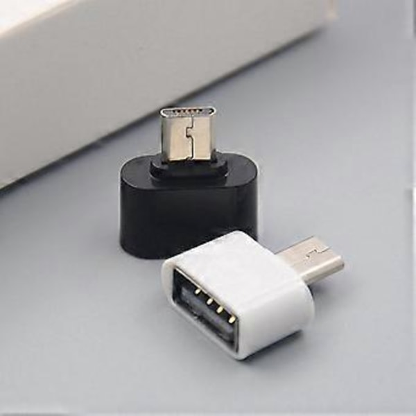 Snabb USB 2.0 A till MicroUSB Typ C-omvandlare 480 Mbps Dataöverföring Stöder OTG-funktion för Olika Enheter Svart Black