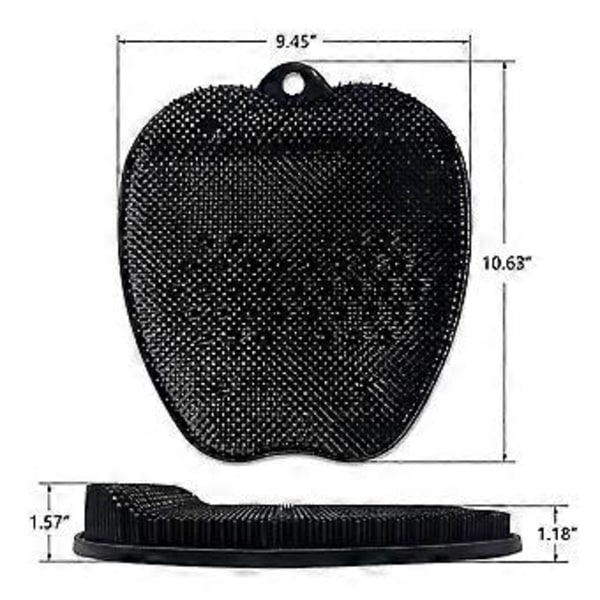 Fotborste för duschen, extra stor design för grundlig rengöring och exfoliering, slitstark silikon med halkfria sugkoppar för säker duschning