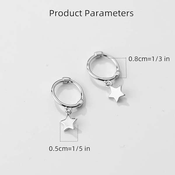 Sterlinghopea Mini Dangle -korvakorut pienillä tähdillä naisille T