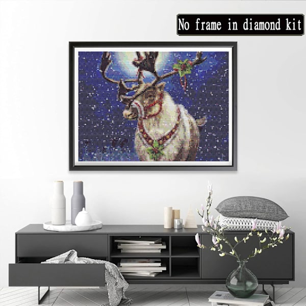 (15) 3 kappaletta DIY-timanttimaalausjoulusetti, 5D joulukoriste