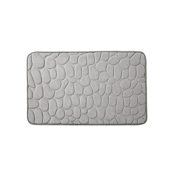 Brosteinsmønstret baderomsteppe Antiskli tepper i vask servant badekar side gulvteppe Memory Foam Pad（Kaffee）