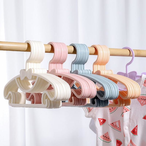 10 stk. sæt børns bøjle bøjle hjem baby tøj bøjle plastik tøj bøjle nem at bruge