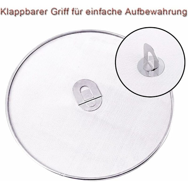Stænklåg, 3 stk. stænkskærm i rustfrit stål med foldning