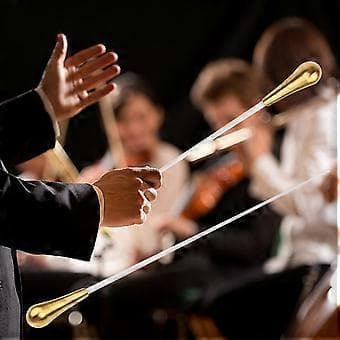 Symphonys Dirigentstave Orkester Musikalsk Koncert Dirigentstave til Symphonys Leder Korleder Sølv Silver