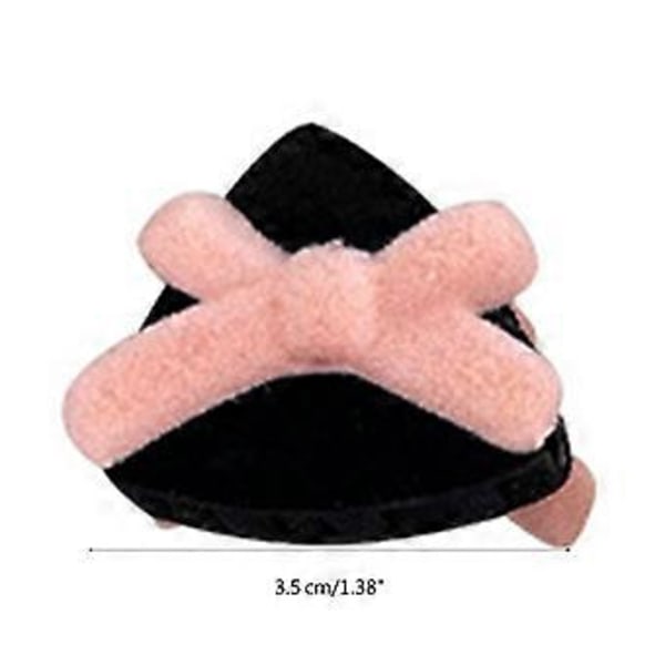 Mini Sløyfe Hårklype Prinsesse Katteøre Hårnål Søt Håndlaget Søt Hårøre Nåler Hårnål Hodeplagg for Kvinner Jenter Rosa Pink