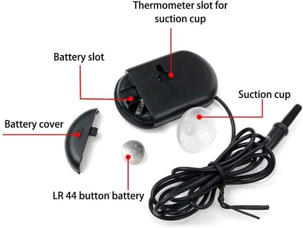 Akvarie termometerpaket, LCD digital termometer för marina akvarier