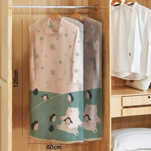 Set med 4 klädskydd, dammskydd för kläder, transparenta klädskydd